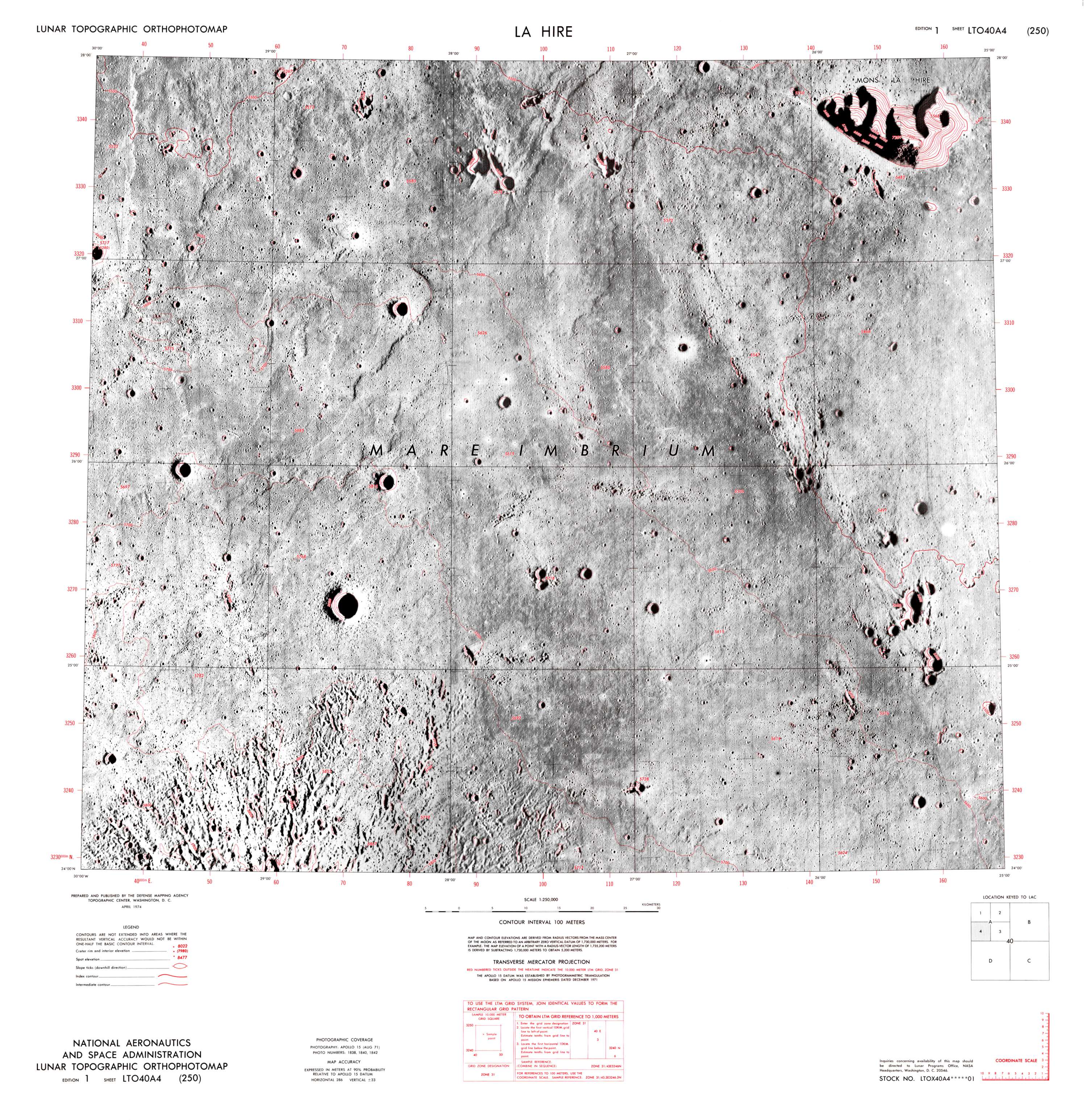 Lunar Topographic Orthophotomap